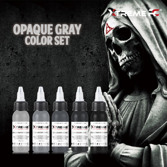 Xtreme Ink Opaque gray set - 5x30 ml
